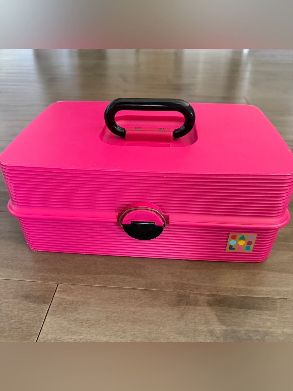 Caboodles Vintage Hot Pink Cosmetic Storage Case 3 Tier